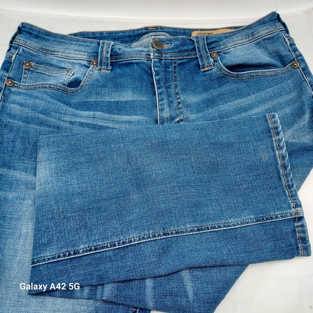 Seven7 Premium Denim Co Mens Straight Leg Jeans Blue Medium‎ Wash W34 L32 SN1355